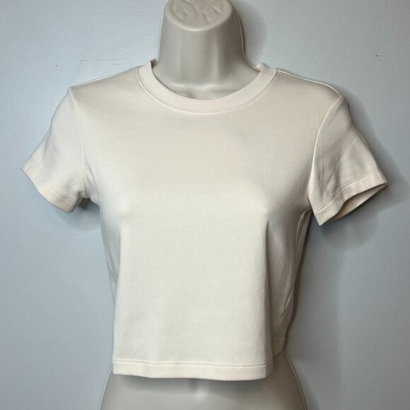 Cuts Clothing Cropped Cream T-Shirt (XS) - Picture 2 of 8